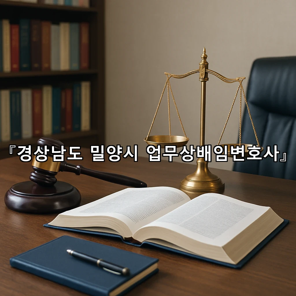 경상남도밀양시업무상배임변호사 사건 흐름을 먼저 읽는 실전 해설