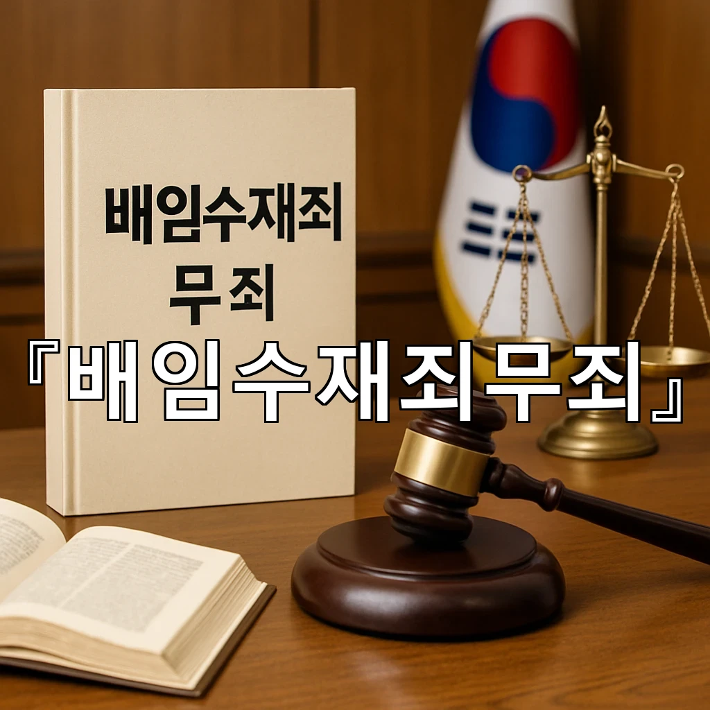 배임수재죄무죄 혐의 흐름 속 사실관계가 바뀌는 순간 정리