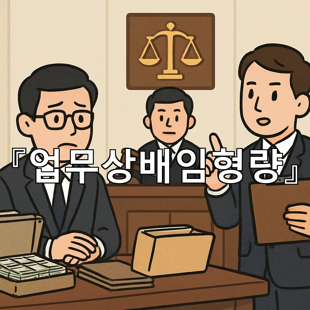 업무상배임형량 증거가 부족할 때 결과가 달라지는 이유를 풀어봄