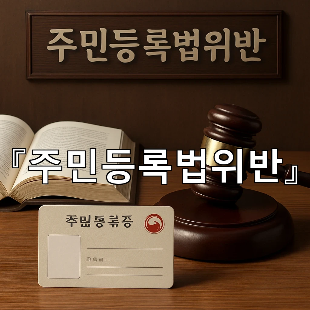 주민등록법위반 생활 속에서 자주 생기는 오해와 확인할 점들