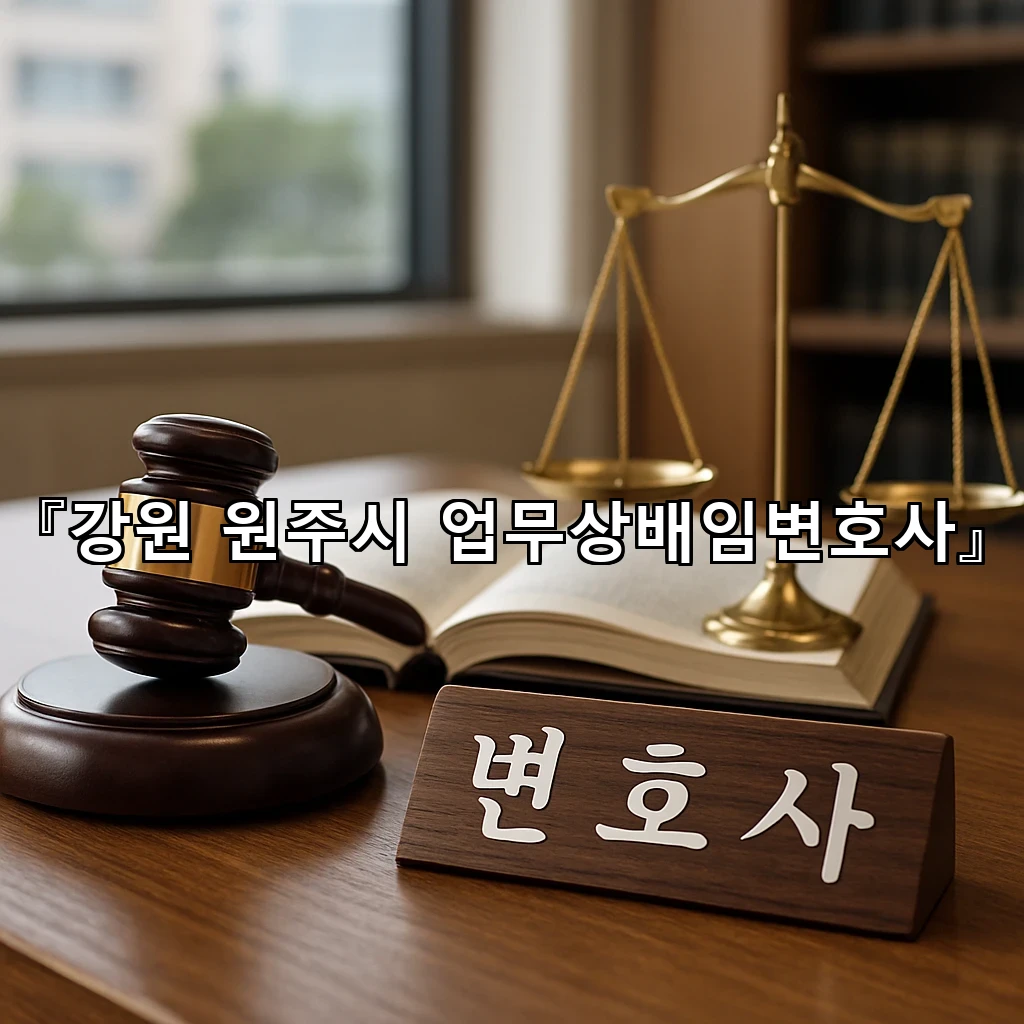 강원원주시업무상배임변호사 쌓인 의문을 차분히 풀어내는 해설